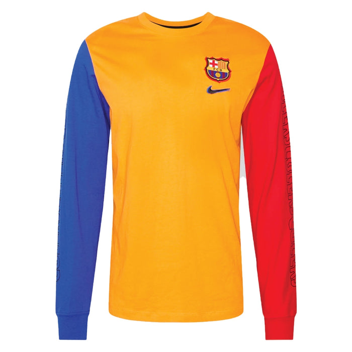 2021-2022 Barcelona LS Ignite Tee (Vivid Orange)