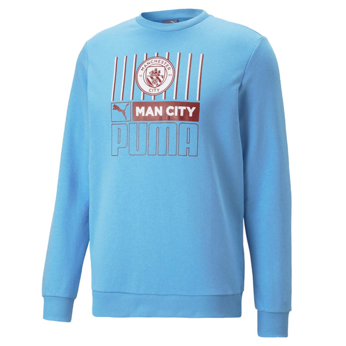 2022-2023 Man City FtblCore Crew Sweat (Blue)