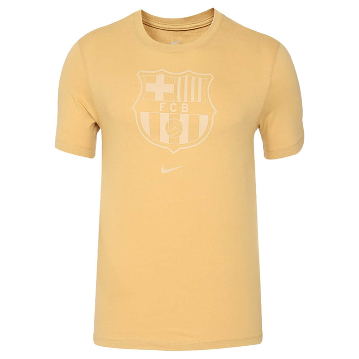 2022-2023 Barcelona Evergreen Crest Tee (Gold)