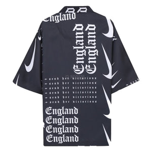 2022-2023 England Button-Down Soccer Top (Black)_1