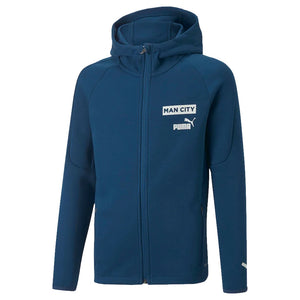 2022-2023 Man City Casuals Hoody Jacket (Blue) - Kids_0