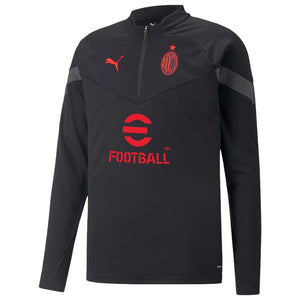 2022-2023 AC Milan Half Zip Training Top (Black)_0