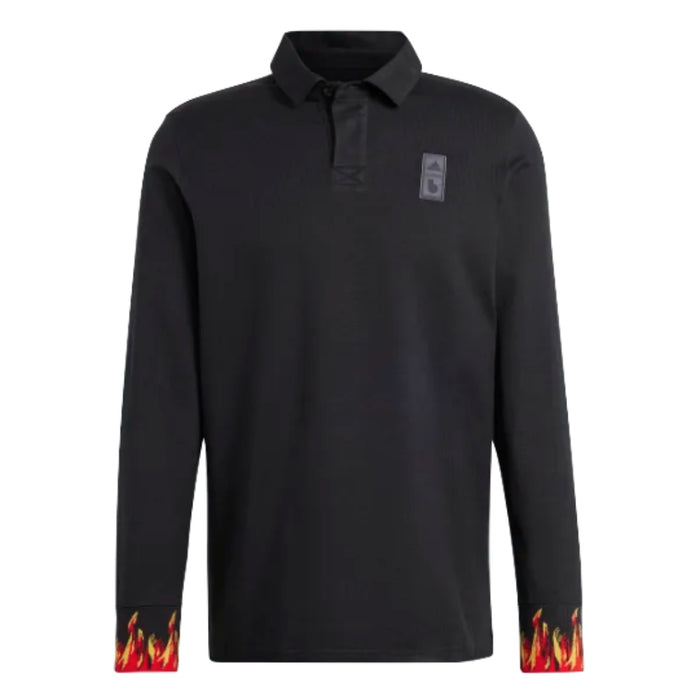 2022-2023 Belgium LS Polo Shirt (Black)