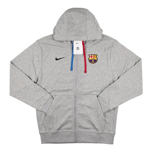 2022-2023 Barcelona Full Zip Fleece Hoodie (Grey)_0