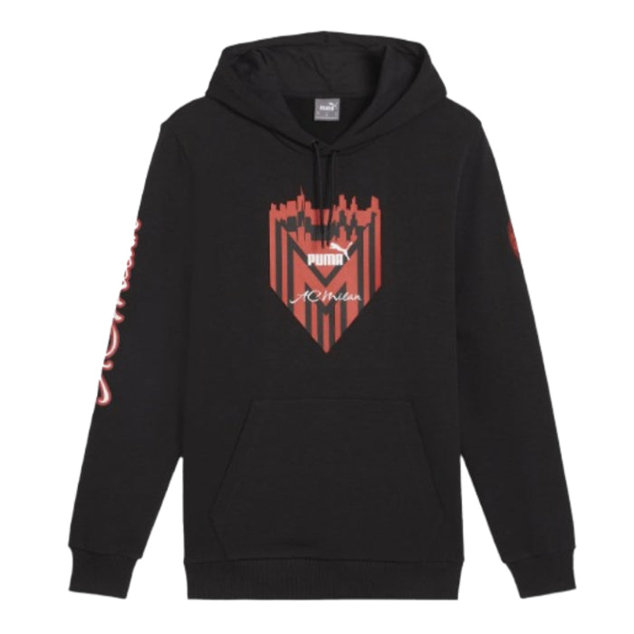 2023-2024 AC Milan FtblIcons Hoody (Black)