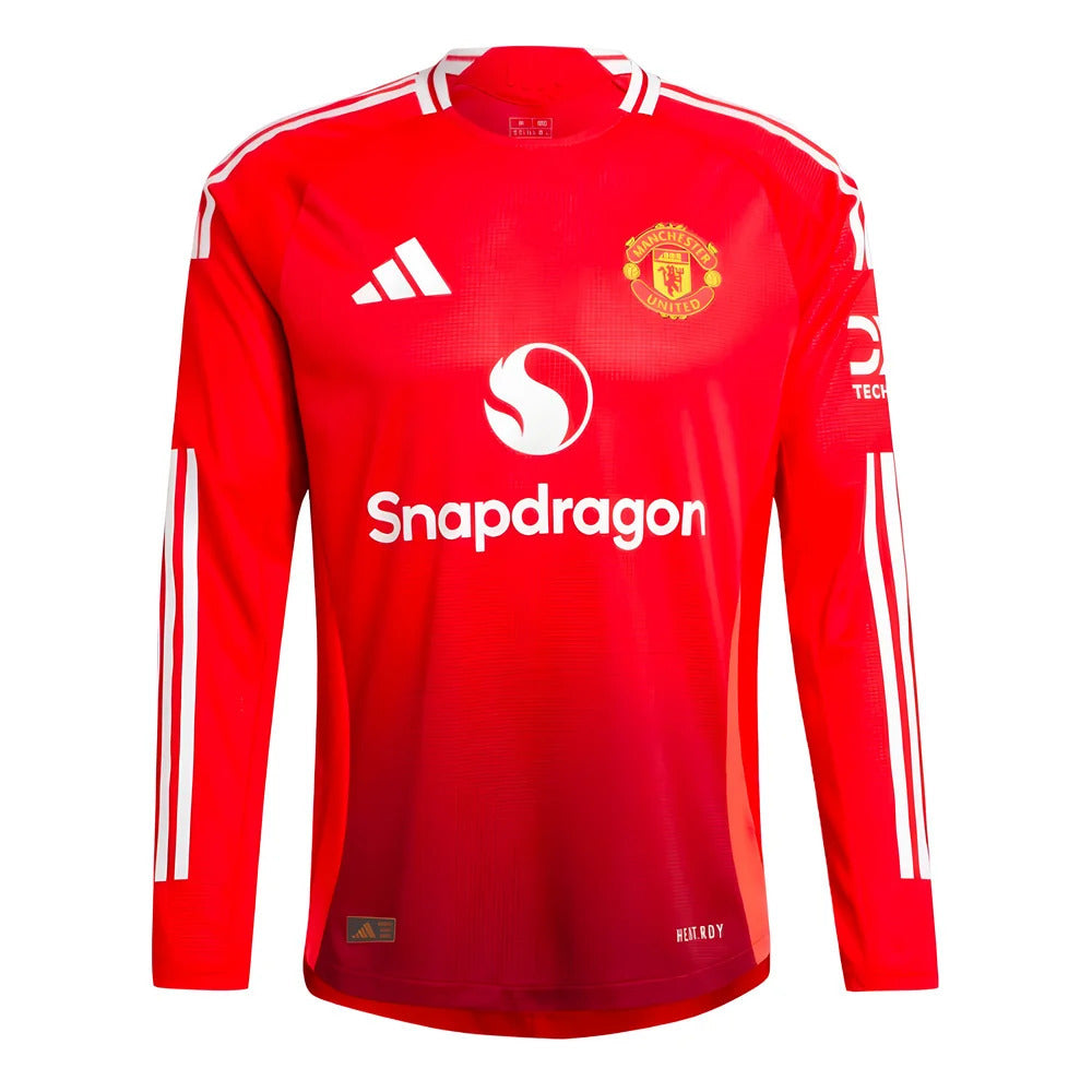 2024-2025 Man Utd Authentic Long Sleeve Home Shirt_0