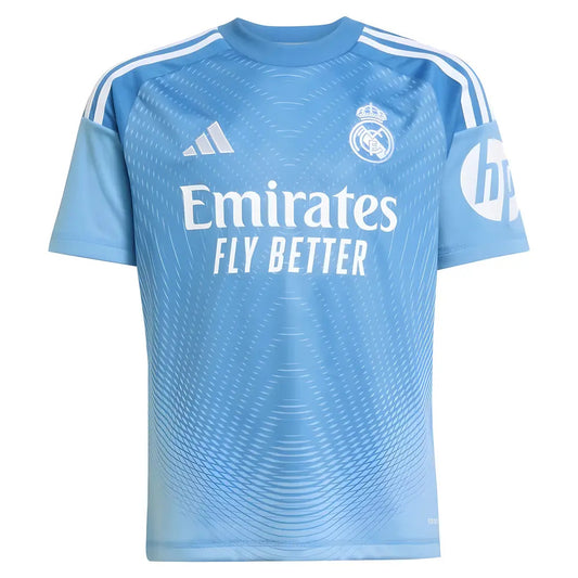 2025-2026 Real Madrid Home Goalkeeper Shirt (Blue) - Kids_0