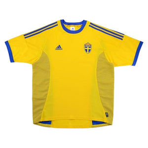 Sweden 2002-03 Home Shirt (XXL) (Excellent) (Larsson 11)_2