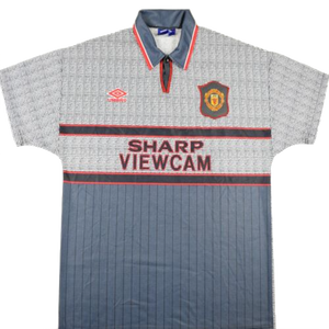 Manchester United 1995-1996 Away Shirt (L) (Very Good) (Bruce 4)_2