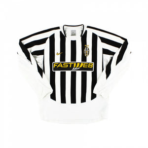 Juventus 2003-04 Long Sleeve Home Shirt (M) (Very Good)_0