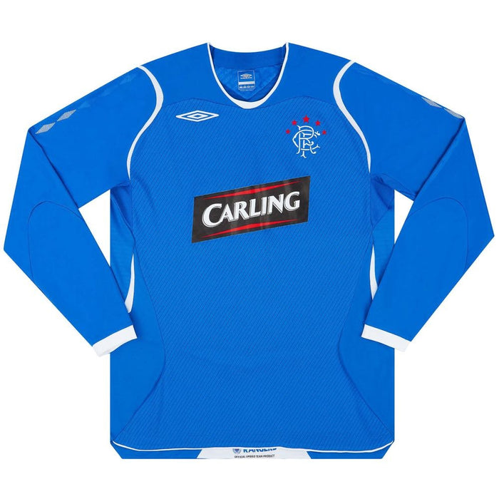 Rangers 2008-09 Home L/S Shirt (M) (Excellent)