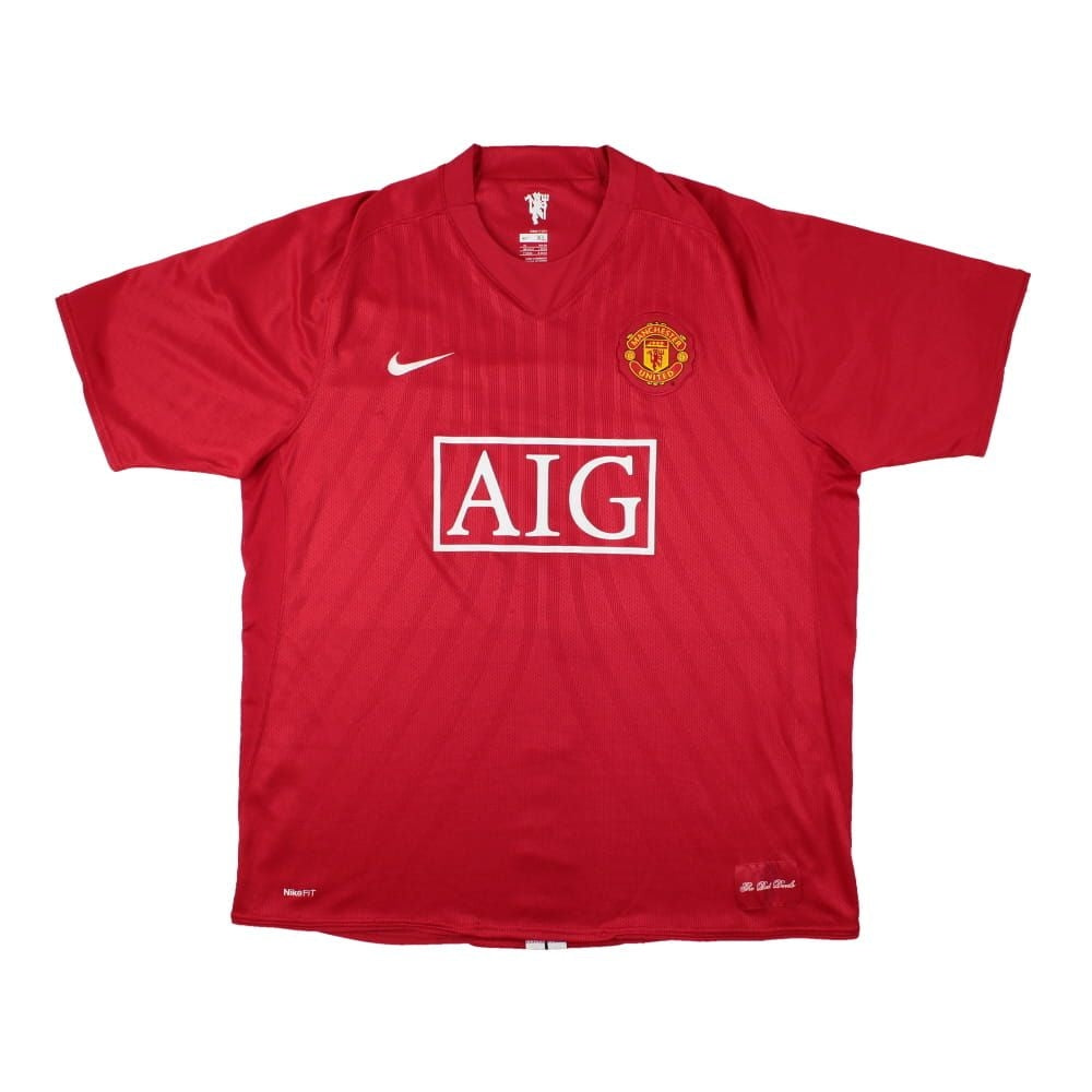 Manchester United 2007-2009 Home Shirt (Ronaldo 7) ((Very Good) XL
