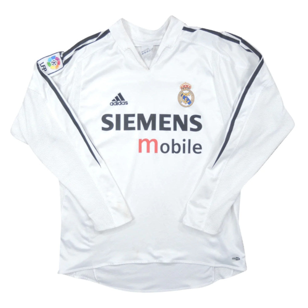 Real Madrid 2004-05 Long Sleeve Home Shirt (L) (Excellent
