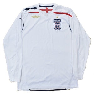 England 2007-09 Home Long Sleeved Shirt (L) (Mint)_0