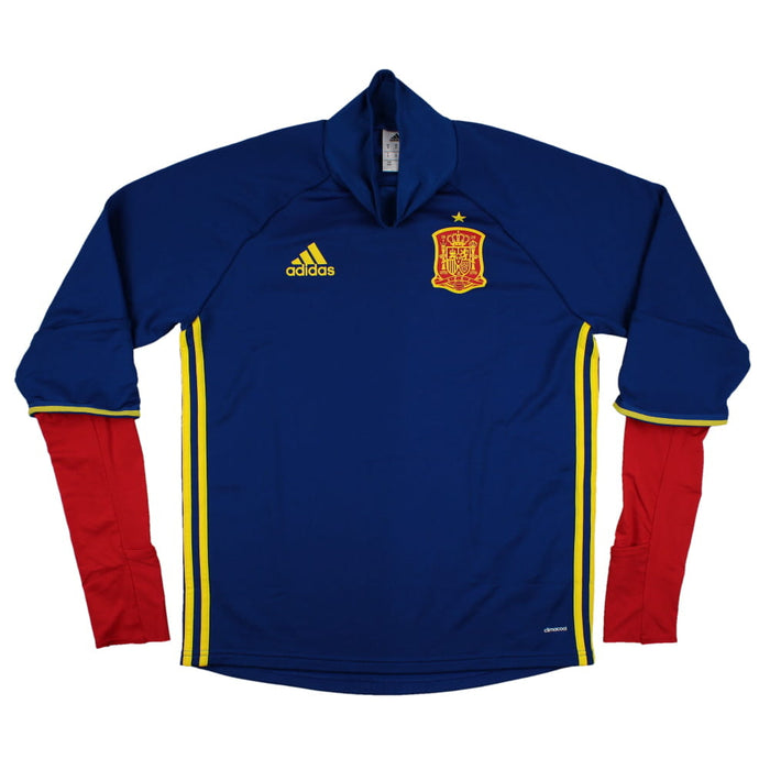 Spain 2015-16 Adidas Long Sleeve Training Shirt (S) (Excellent)