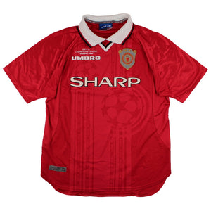 Manchester United 1998-00 European Home Shirt (XL) (Fair)_0