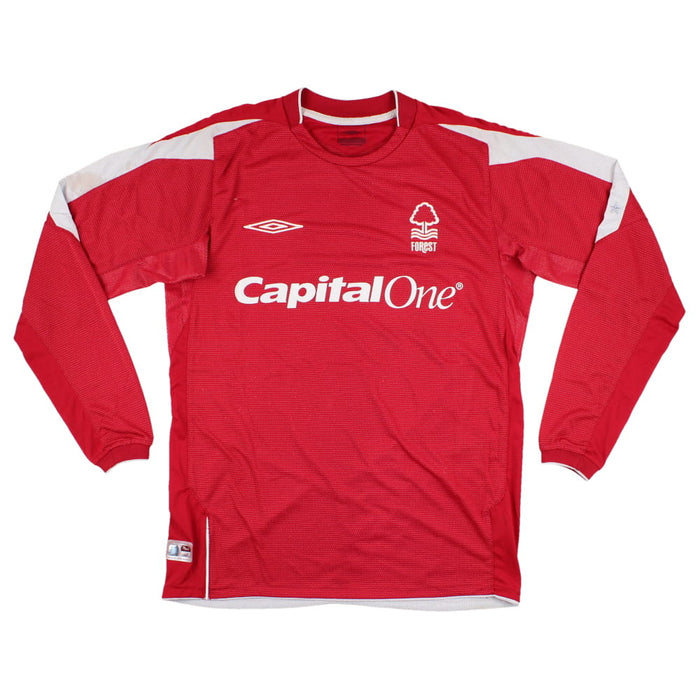 Nottingham Forest 2004-05 Long Sleeve Home Shirt (S) (Excellent)