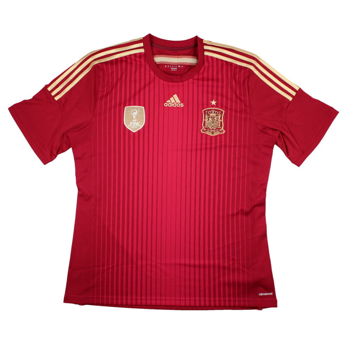 Spain 2014-2015 Home Shirt (World Cup Badge) (m) (Excellent)