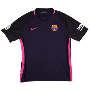 Barcelona 2016-17 Away Shirt (Sponsorless) (XL) Messi #10 (Very Good)_1