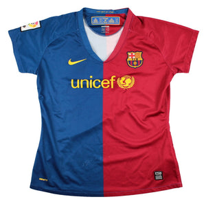 Barcelona 2008-09 Womens Home Shirt (Womens L) (Very Good)_0