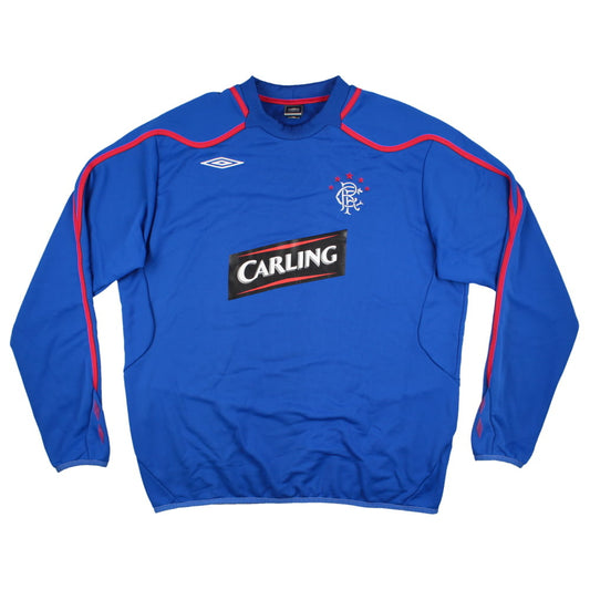 Rangers 2008-09 Long Sleeve Umbro Training Shirt (XXL) (Excellent)_0
