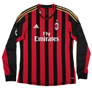 AC Milan 2013-14 Home Long Sleeve Shirt (M) (Very Good)_0