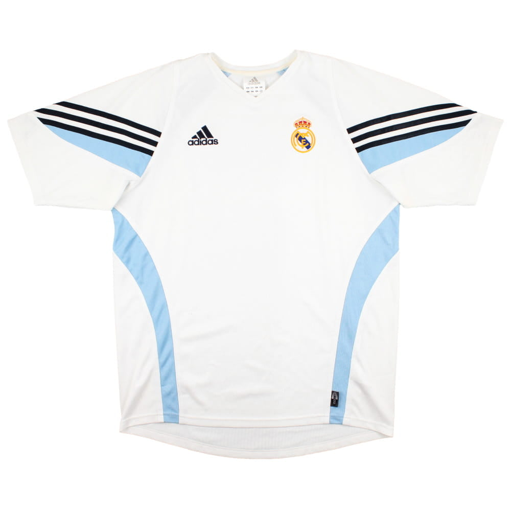Real Madrid 2003-04 Adidas Training Shirt (L) (Figo 10) (Excellent)_2