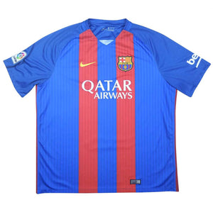 Barcelona 2016-17 Home Shirt (S) (Good)_0