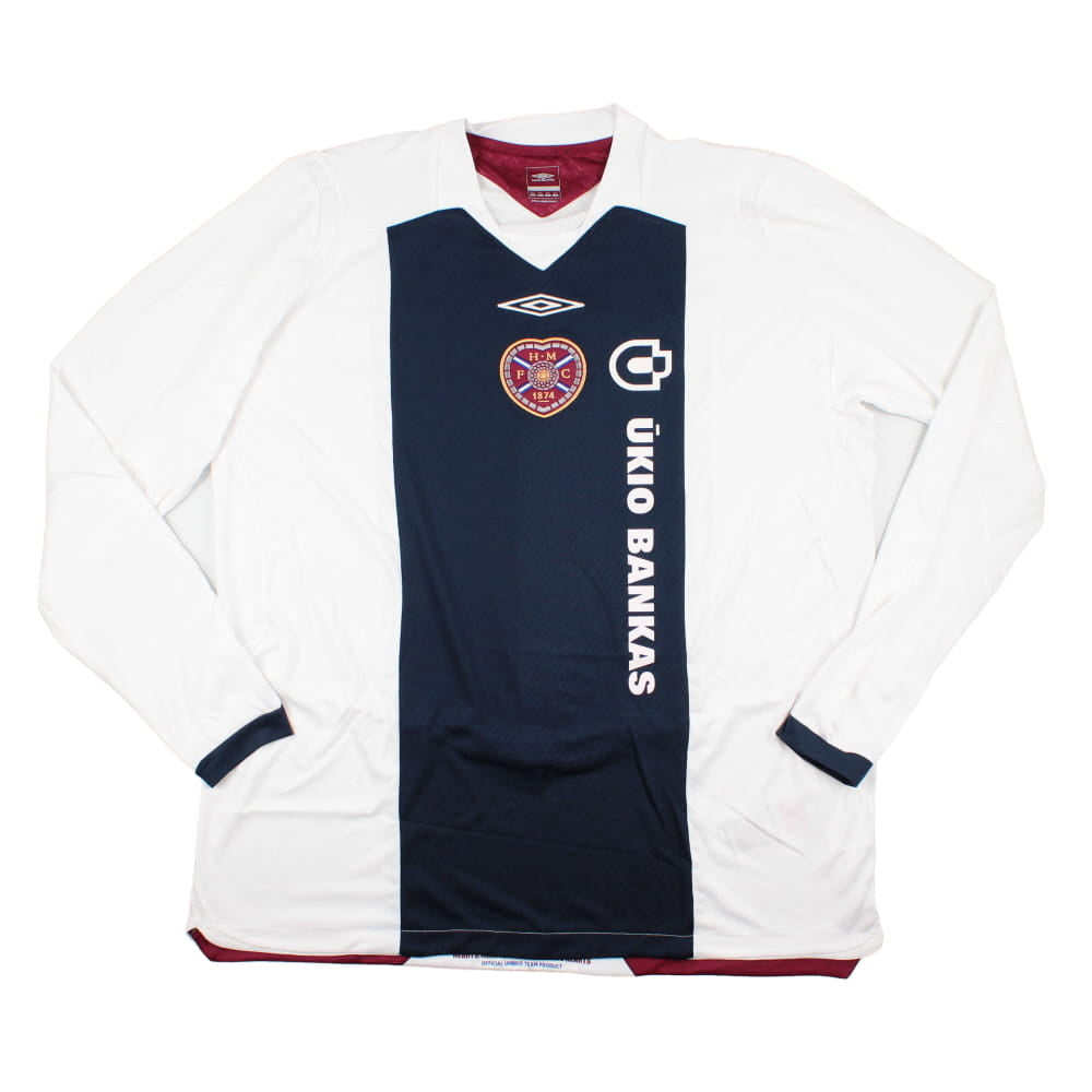 Hearts 2008-09 Long Sleeve Away Shirt (XXL) (Jonsson 21) (Mint)_2