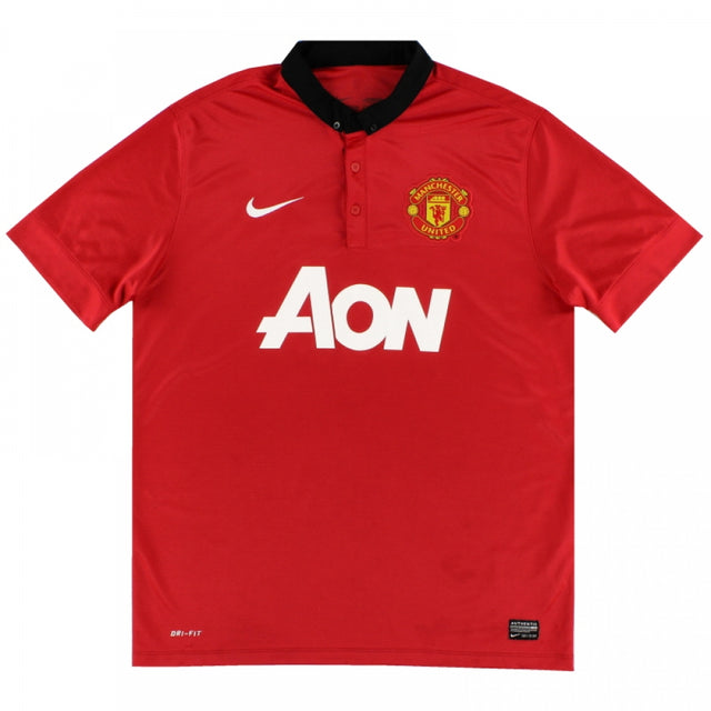 Manchester United 2013-14 Home Shirt (M) Rafael #2 (Good)_1