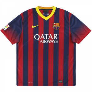 Barcelona 2013-14 Home Shirt (XL) (Good)_0
