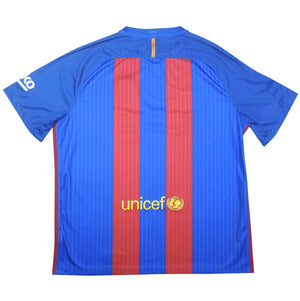 Barcelona 2016-17 Home Shirt (S) (Busquets 5) (Good)_3