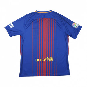 Barcelona 2017-18 Home Shirt (L) (Good)_1