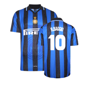 1998 Inter Milan Score Draw Home Shirt (M) (Excellent) (R.Baggio 10)_0