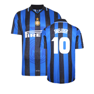 1998 Inter Milan Score Draw Home Shirt (M) (Excellent) (SNEIJDER 10)_0