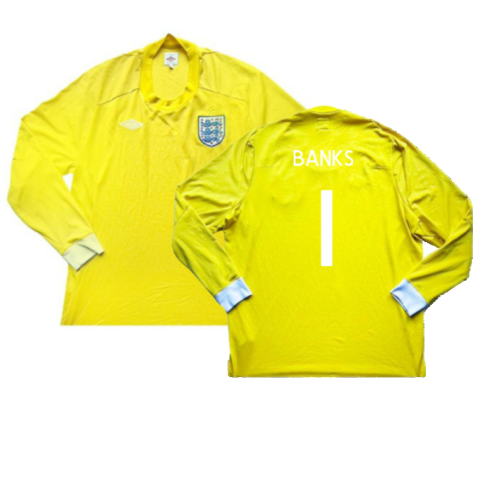 2010-2011 England Goalkeeper LS Shirt (Black) (Excellent) (BANKS 1)