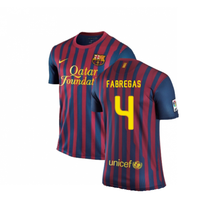 Barcelona 2011-12 Home Shirt (L) (Very Good) (Fabregas 4)