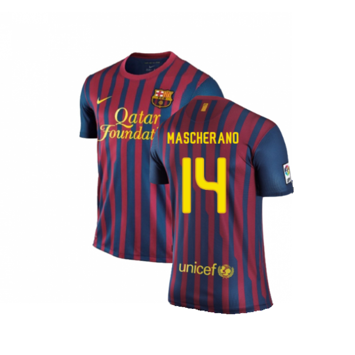 Barcelona 2011-12 Home Shirt (L) (Very Good) (Mascherano 14)