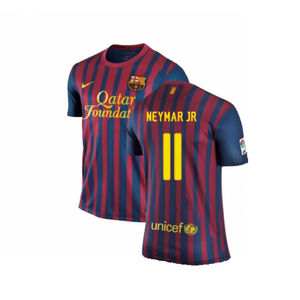 Barcelona 2011-2012 Home Shirt (S) (Excellent) (Neymar Jr 11)_0