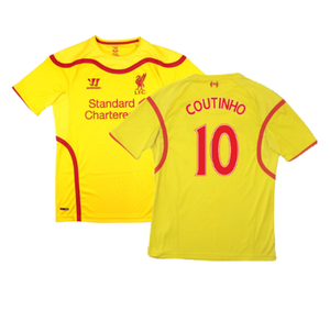 Liverpool 2014-15 Warrior Away Shirt (Very Good) (COUTINHO 10)_0