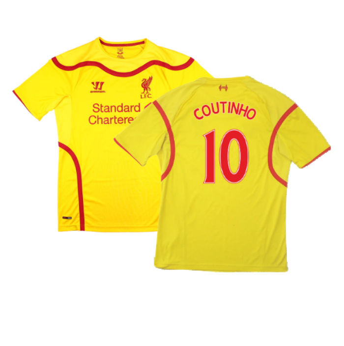 Liverpool 2014-15 Away Football Shirt (Very Good) (COUTINHO 10)