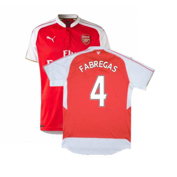 2015-2016 Arsenal Home Shirt (Excellent) (Fabregas 4)