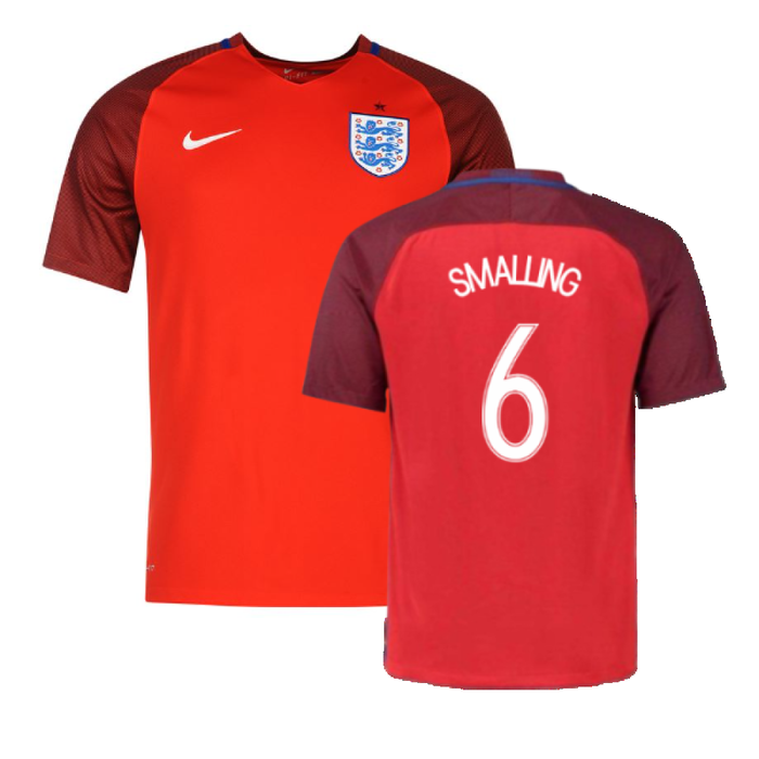 England 2016-17 Away Football Shirt (XL.Boys) (Excellent) (Smalling 6)