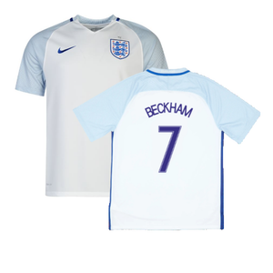 2016-2017 England Home Nike Football Shirt (L) (Excellent) (Beckham 7)_0