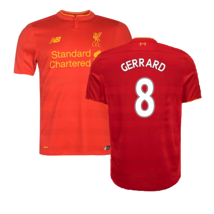 Liverpool 2016-17 Home Football Shirt (Excellent) (Gerrard 8)