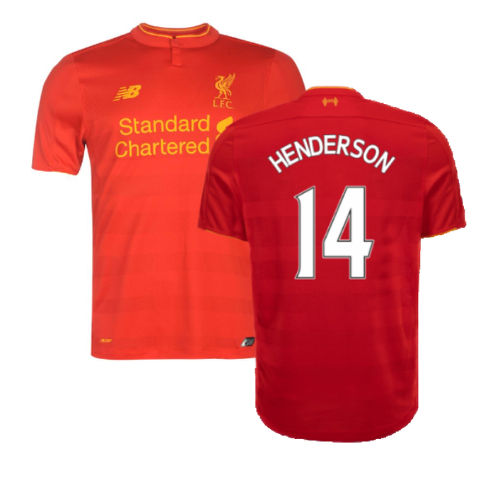 Liverpool 2016-17 Home Football Shirt (Excellent) (Henderson 14)