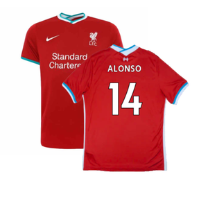 2020-2021 Liverpool Home Shirt (S) (Mint) (ALONSO 14)_0