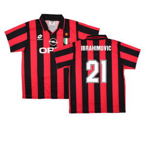 AC Milan 1994-95 Home Shirt (S) (Ibrahimovic 21) (Excellent)_0