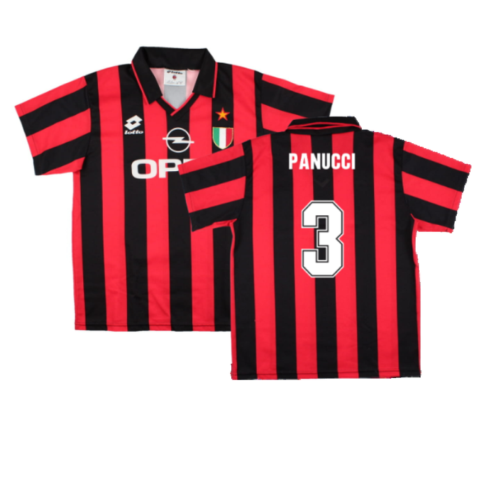 AC Milan 1994-95 Home Shirt (S) (Panucci 3) (Excellent)