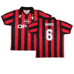 AC Milan 1994-96 Home Shirt (M) (Excellent) (BARESI 6)_0